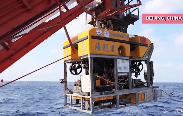 El sumergible no tripulado "Hailong III" de China completa prueba de aguas profundas