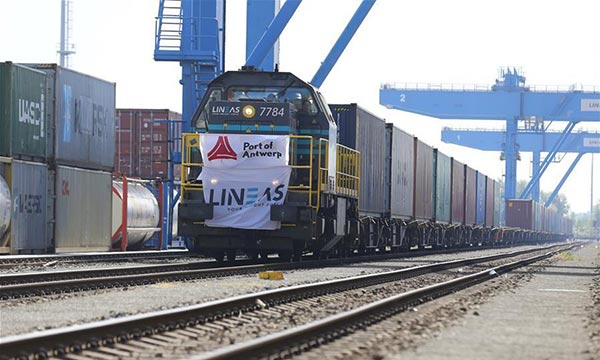 Primer tren de carga China-Bélgica desde puerto chino de Tangshan llega a Amberes