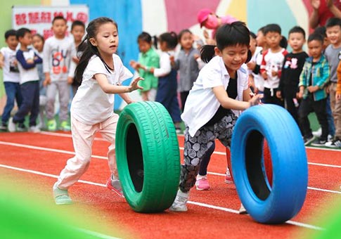 Qingdao: Niños participan en actividad deportiva para celebrar Día del Niño