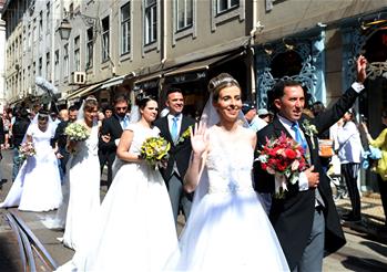 Una boda grupal en Lisboa
