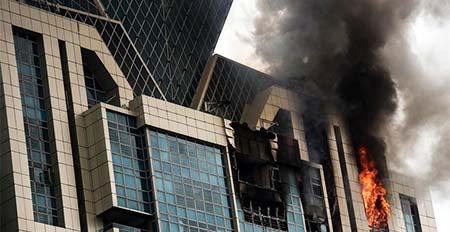 Incendio de un edificio residencial en Mumbai