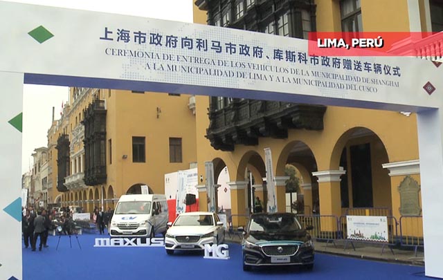 Shanghai dona vehículos de nueva energía a Cusco y Lima