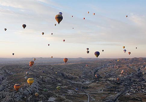 Vuelos en globo sobre el impresionante paisaje de Turquía