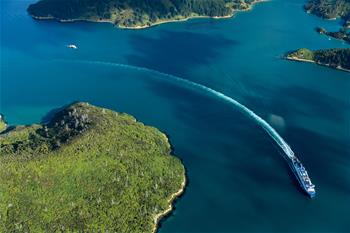 Vista aérea del Wellington en Nueva Zelanda
