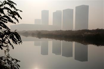 La densa niebla de Jiangsu y de Anhui