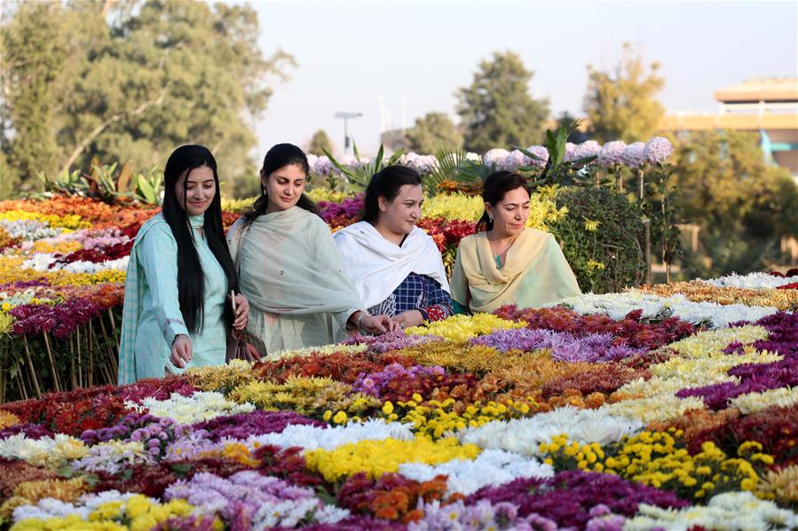 La Exposición de Flores de Crisantemo y de Otoño lleva a cabo en Islamabad, Pakistán