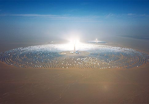 Gansu: Fue completado proyecto de planta de energía solar de almacenamiento de sales fundidas de 100 megavatios en Dunhuang