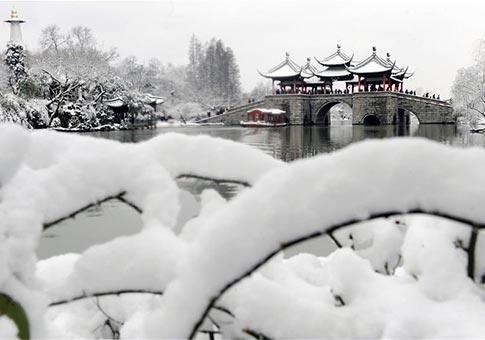 Paisajes nevados turísticos en toda China