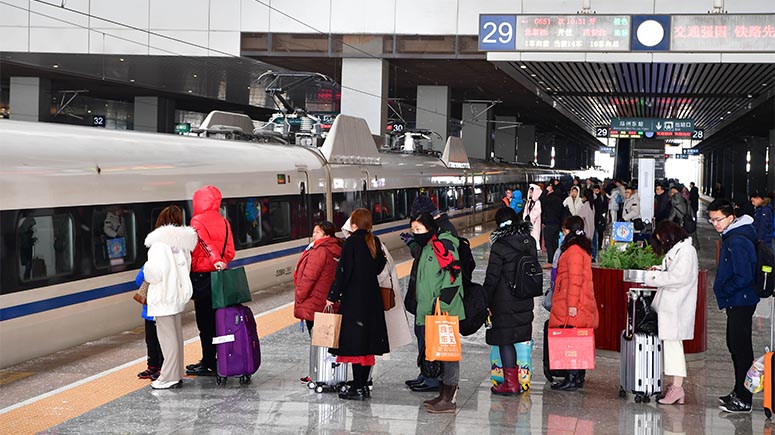 China reporta más de 60 millones de viajes en tren al finalizar las vacaciones
