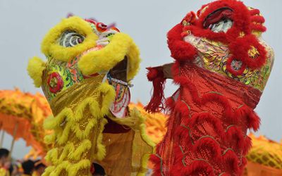 Danza del dragón en Jiangxi, este de China