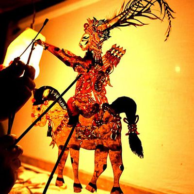 Espectáculo de títeres de sombra en Gansu