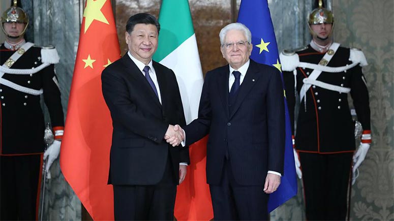 Presidentes chino e italiano acuerdan promover mayor desarrollo de relaciones