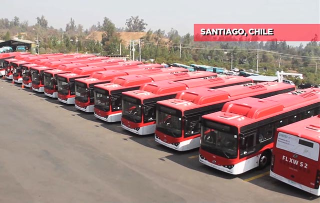 Autobuses eléctricos chinos ayudan al cuidado del medio ambiente en Chile