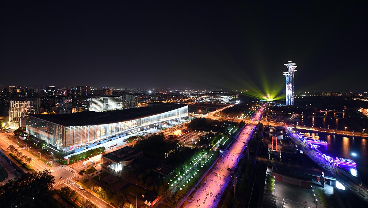 Paisaje nocturno en Beijing