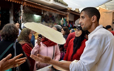 Mercado de comida en Rabat, Marruecos