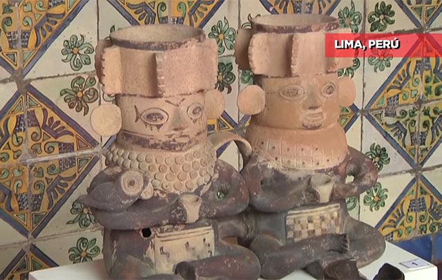 Recuperan 130 piezas arqueológicas en Perú