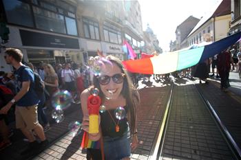 Desfile del orgullo en Zagreb de Croacia