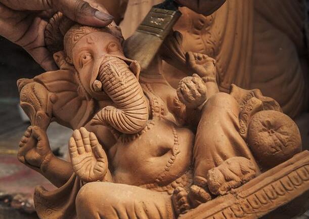 Ganesha, previo al festival Ganesh Chaturthi en India