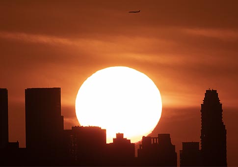 Puesta de Sol sobre Manhattan