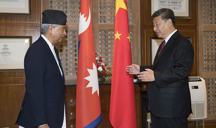Xi se reúne con jefe de Partido de Congreso de Nepal