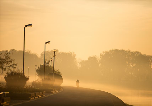 El amanecer en Osijek, Croacia