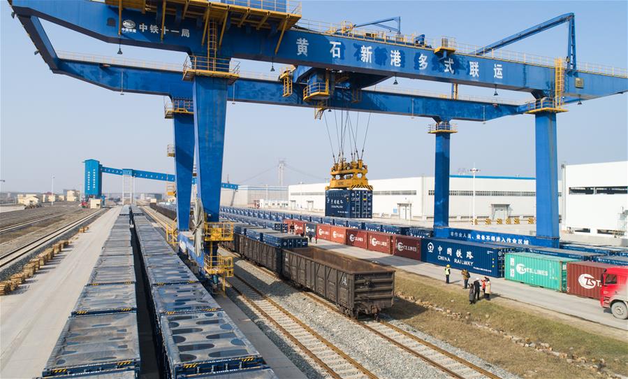 Nuevo puerto de Huangshi en Hubei