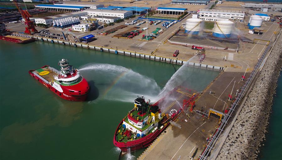 Hainan: Simulacro de emergencia en puerto de Haikou