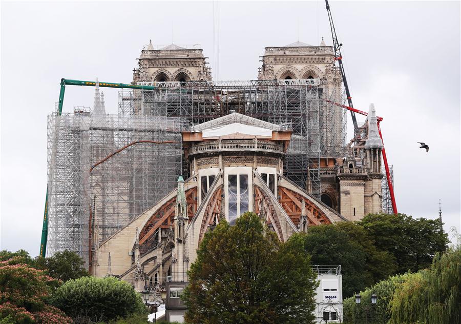 Francia: Catedral de Notre-Dame de París en reparación