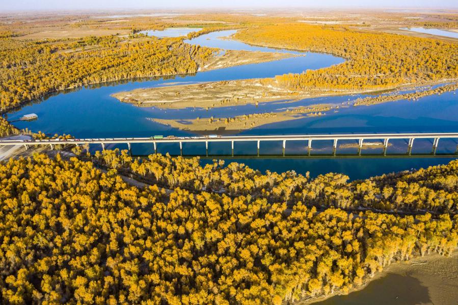 Vista aérea de paisaje de China