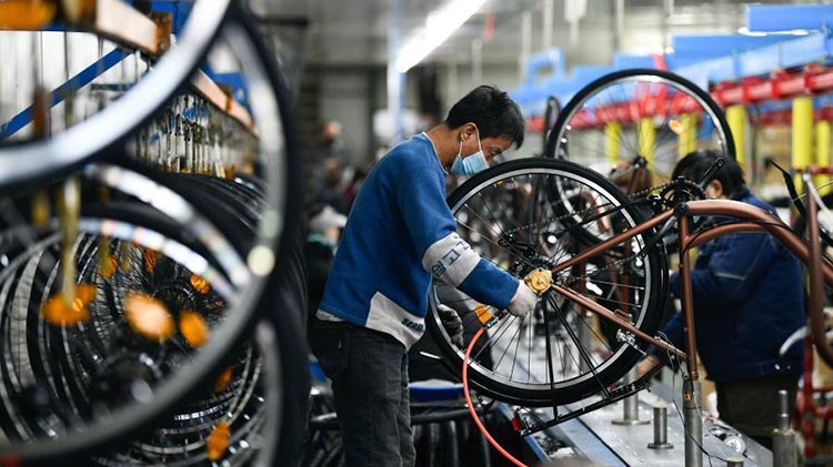 Wuqing, centro de producción y distribución de bicicletas en norte de China