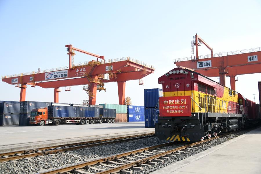 Shaanxi: Tren de carga China-Europa regresa desde Kazajistán