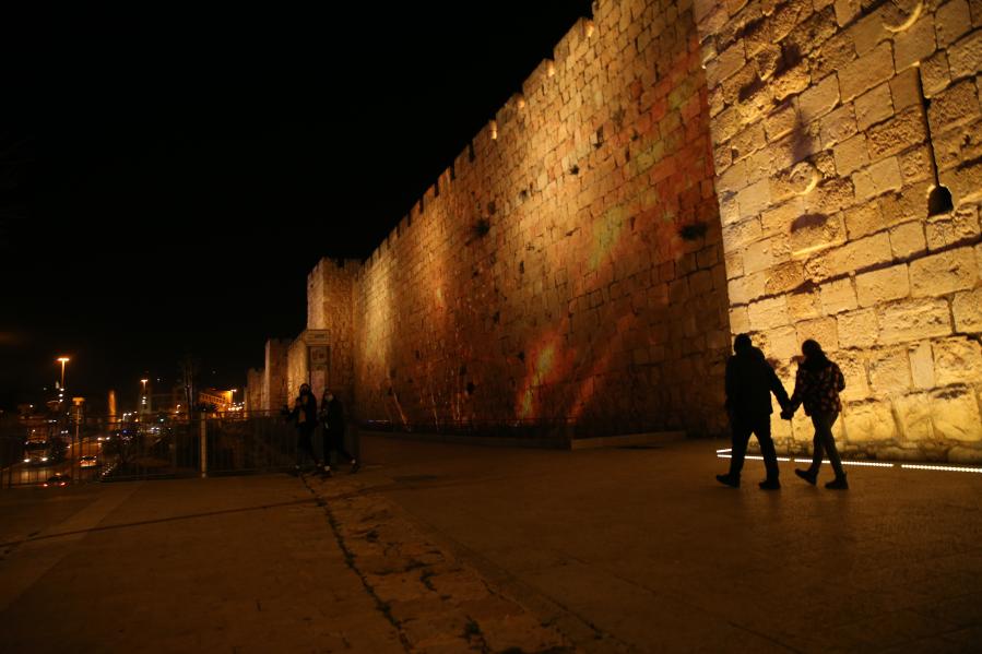 Espectáculo de luces del evento “Sigue las Luces”en Antigua Ciudad de Jerusalén