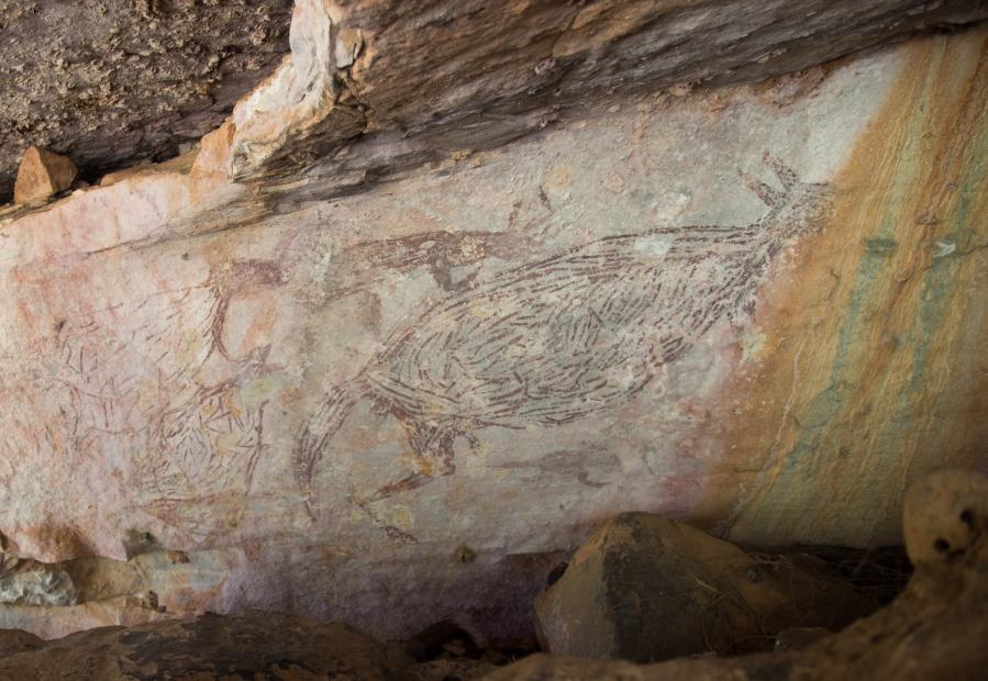 Pintura rupestre intacta más antigua de Australia