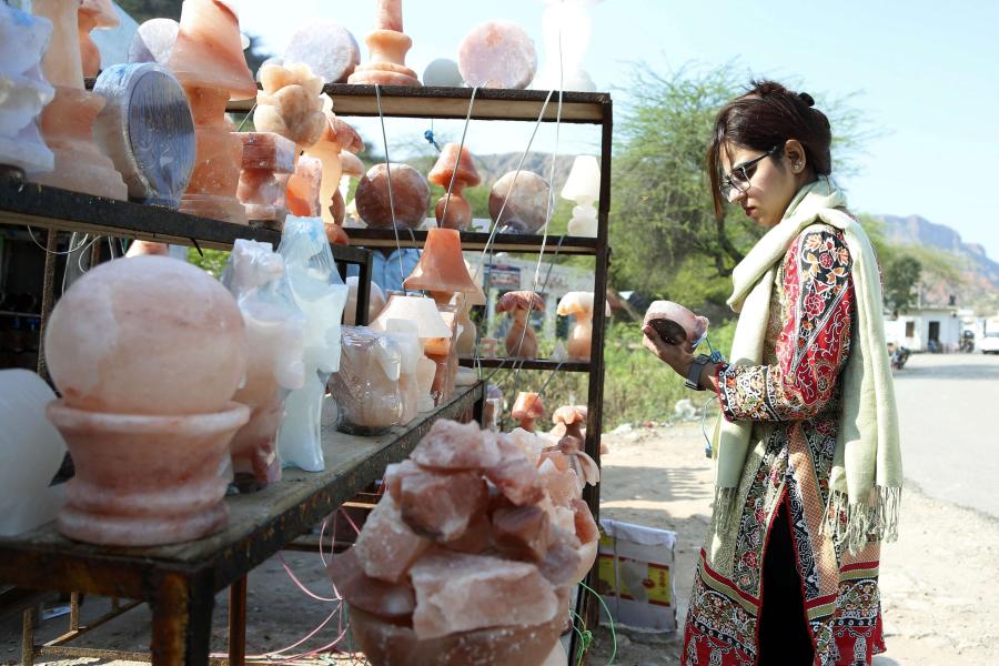 Sal rosa del Himalaya producida en Pakistán
