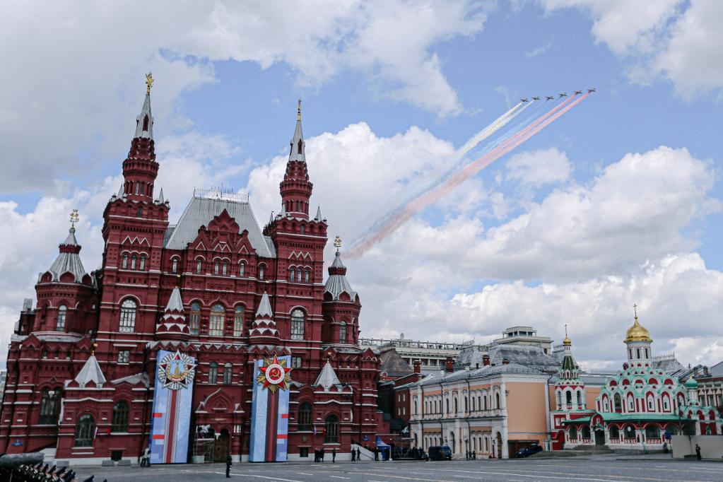 Ensayo del desfile del Día de la Victoria en Moscú, Rusia