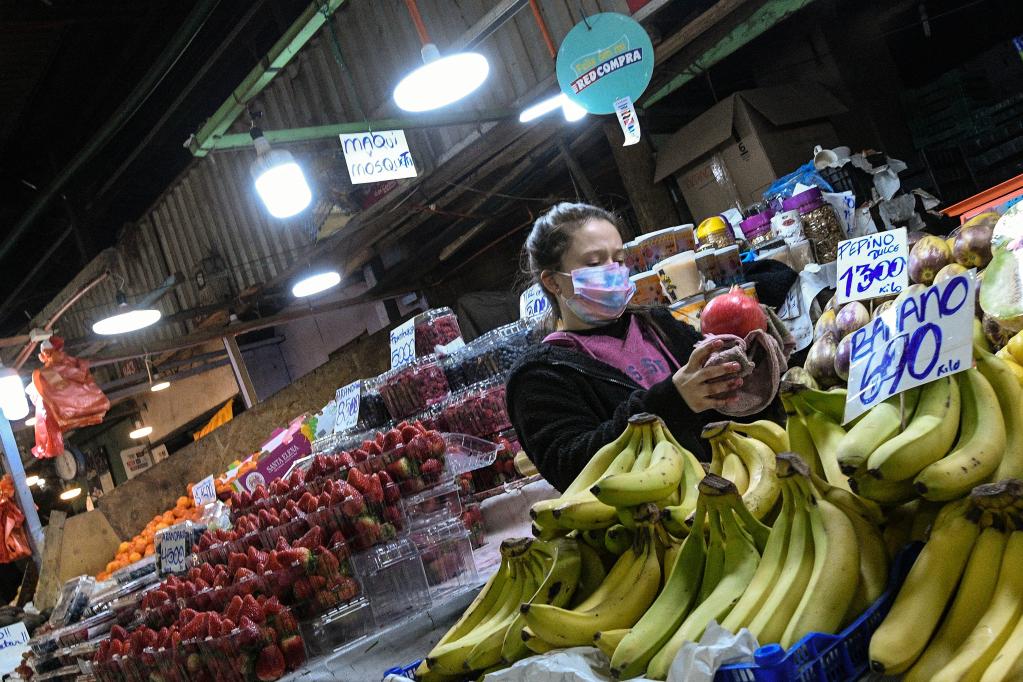 Mercado La Vega Central en Chile