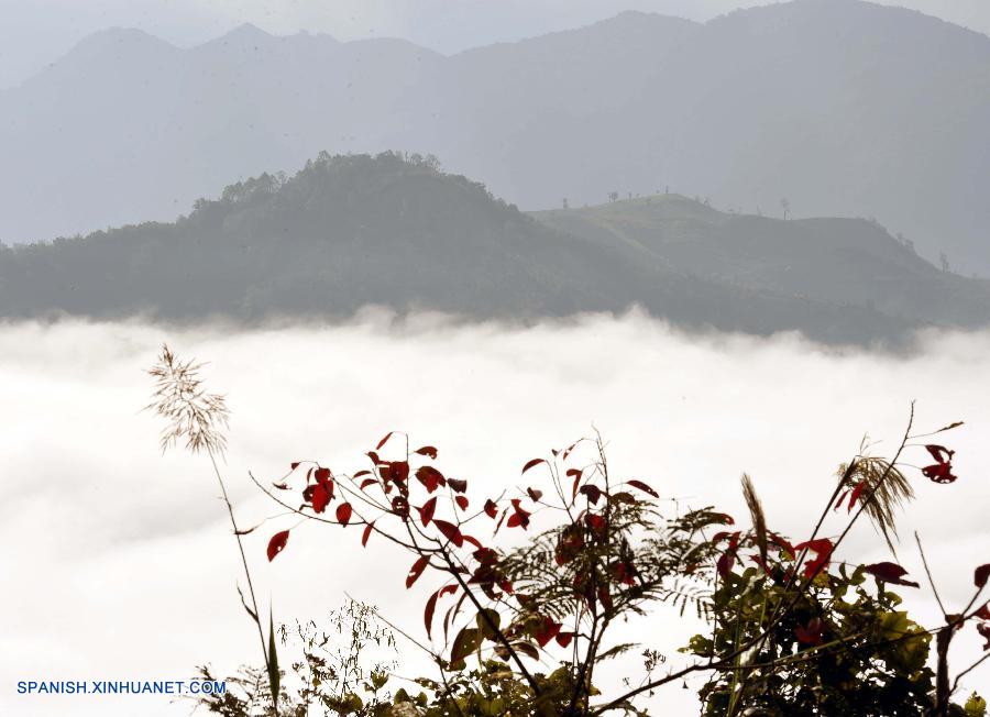 Yunnan: 'Mar de nube' en montaña Jinuo en Ciudad Jinghong