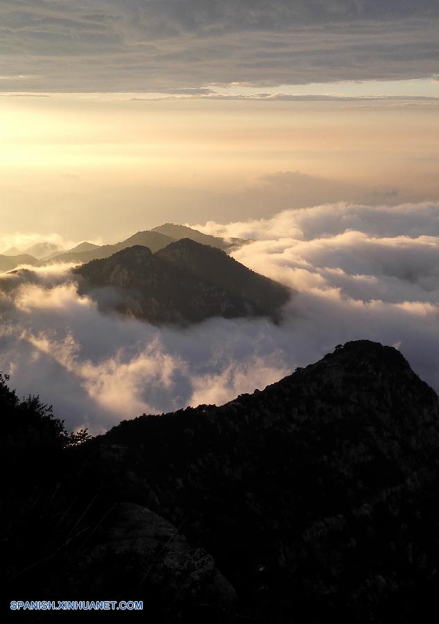 Shandong: 'Mar de nube' en montaña Taishan