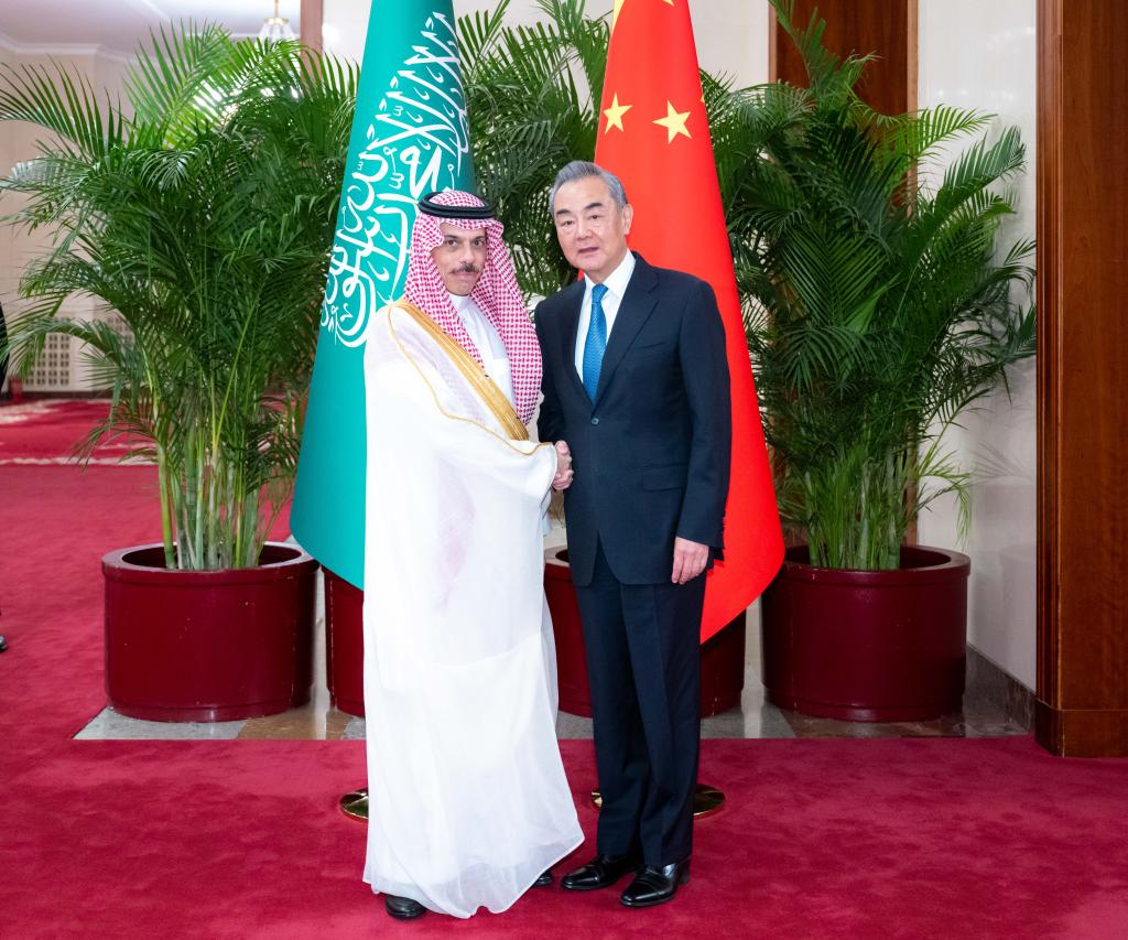 The Chinese Foreign Minister meets Arab guests