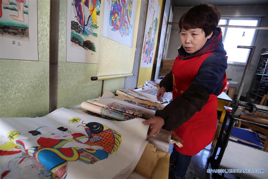 CHINA-SHANDONG-ESTAMPADOS DE AÑO NUEVO