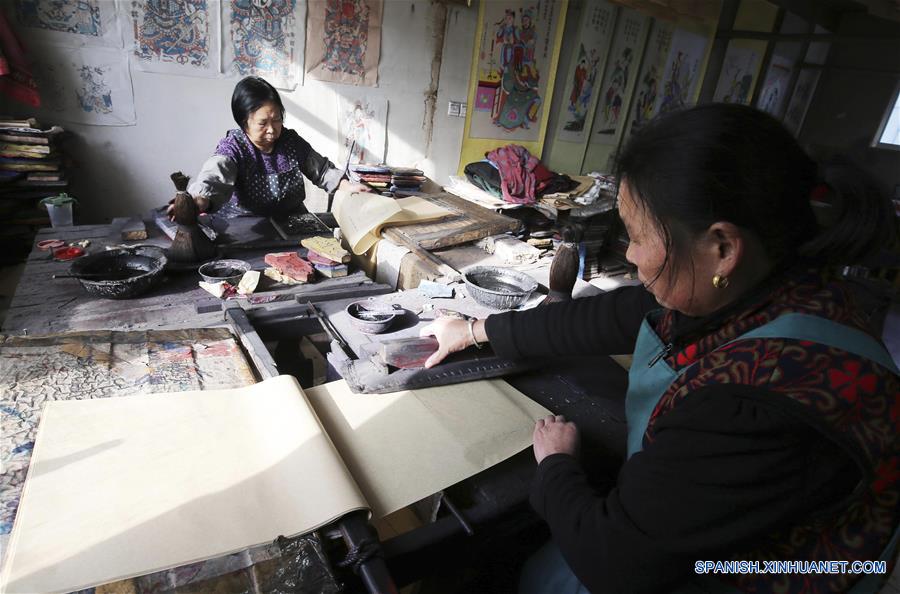 CHINA-SHANDONG-ESTAMPADOS DE AÑO NUEVO
