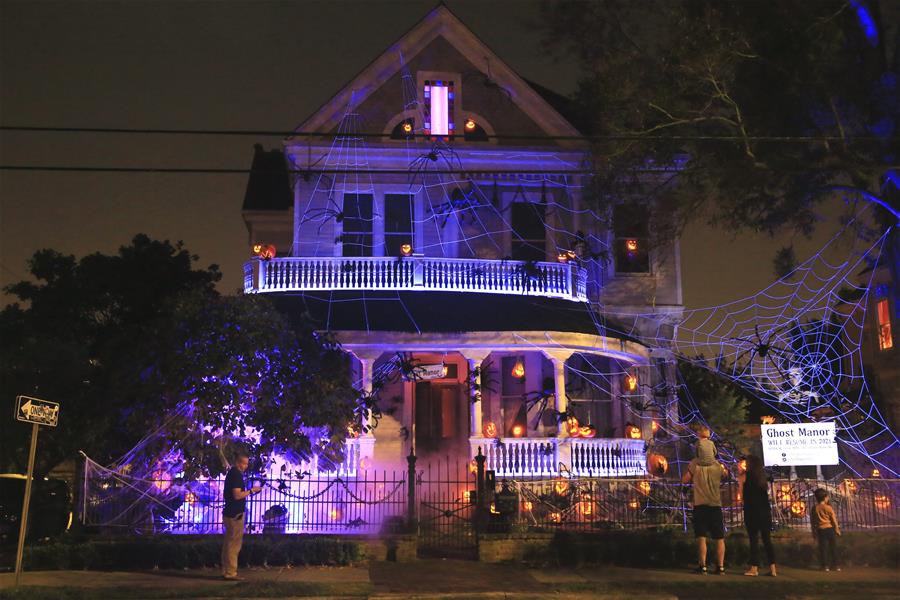 Mansión Fantasma para celebrar fiesta de Halloween en Nueva Orleans, Estados Unidos